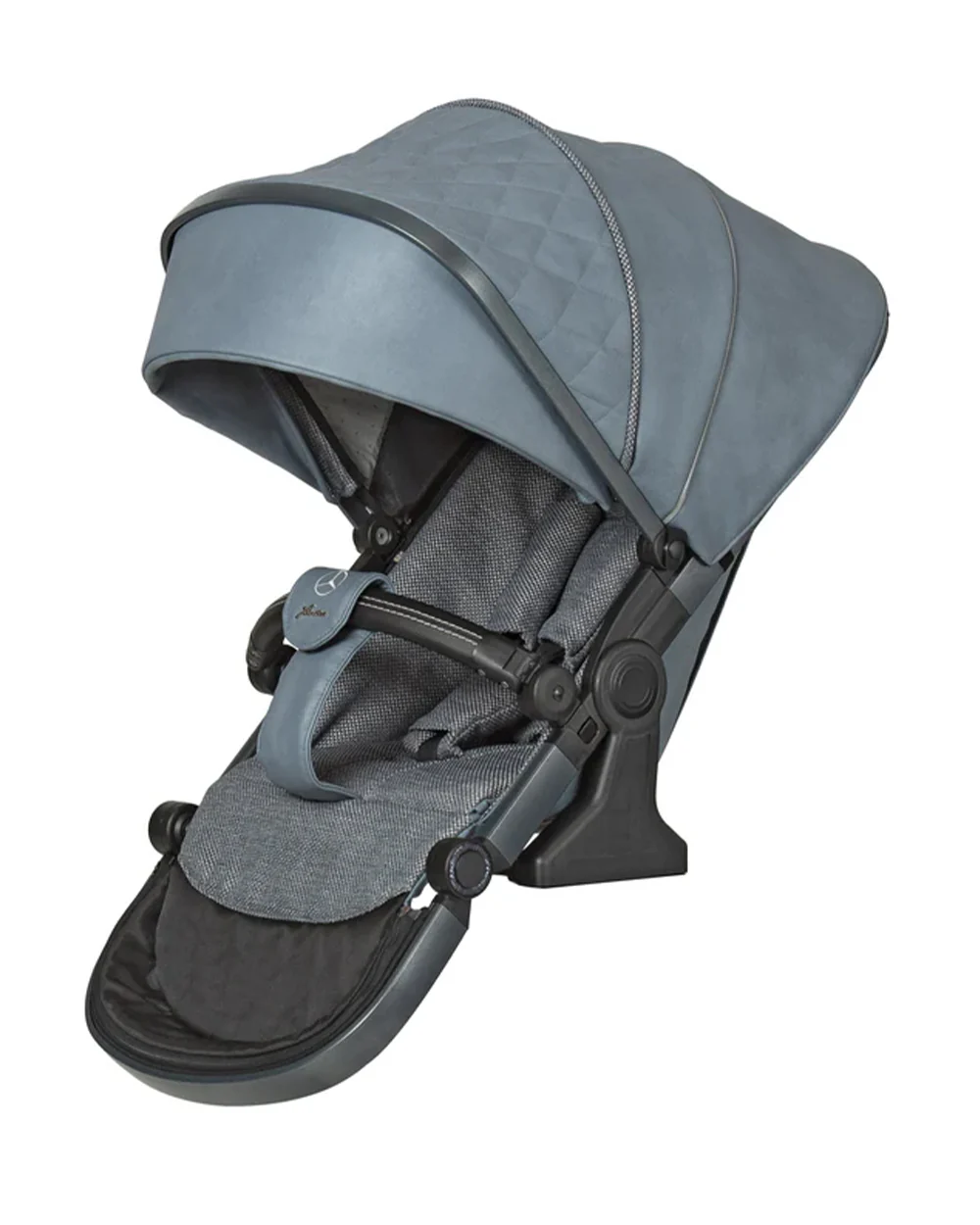 Mercedes-Benz Avantgarde GTX Baby Stroller-Height Adjustable Parent Handle Bar-Flat Reclining Seat & Reversible Seat-Includes Bag2Go Organiser & Rain Cover-2 Years Warranty-For 0 to 5Y-Denim Blue - Image 16