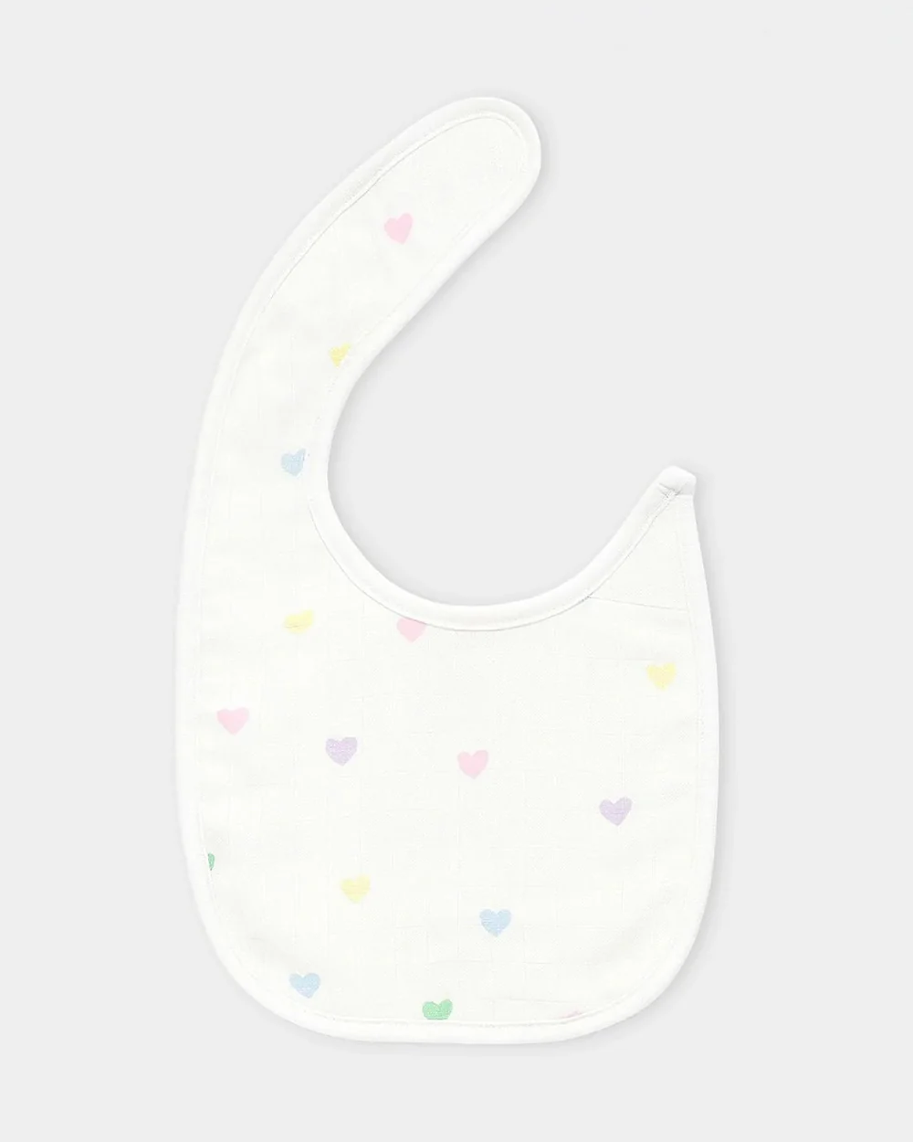 Mi Arcus 100% Cotton Muslin Bib-Velcro Closure-White-Pack of 2-For Infants - Image 12