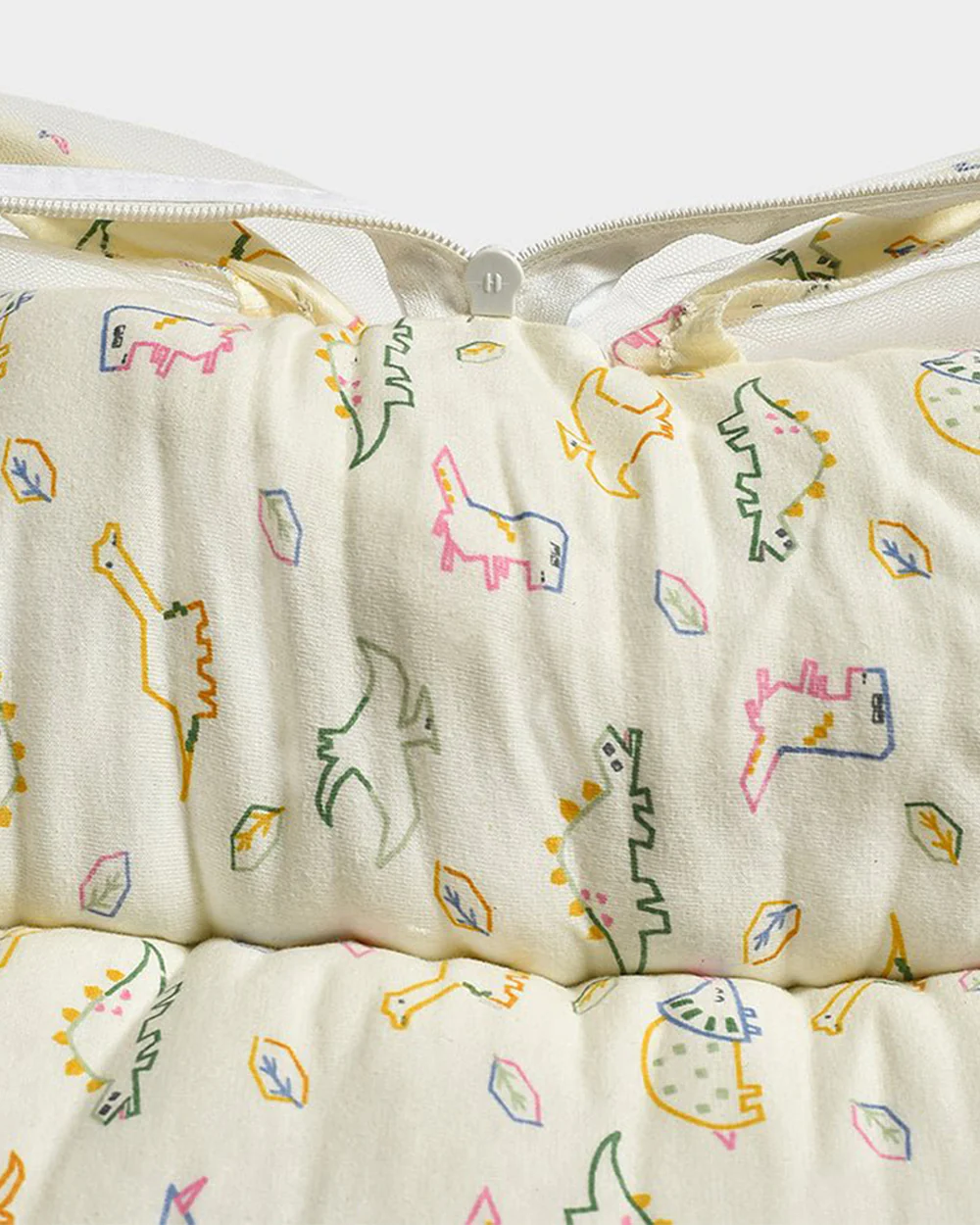 Mi Arcus Baby Gadda Set With Mosquito Net & Head Support Pillow-100% Cotton-White-Dinomite Rexy-For Infants - Image 8