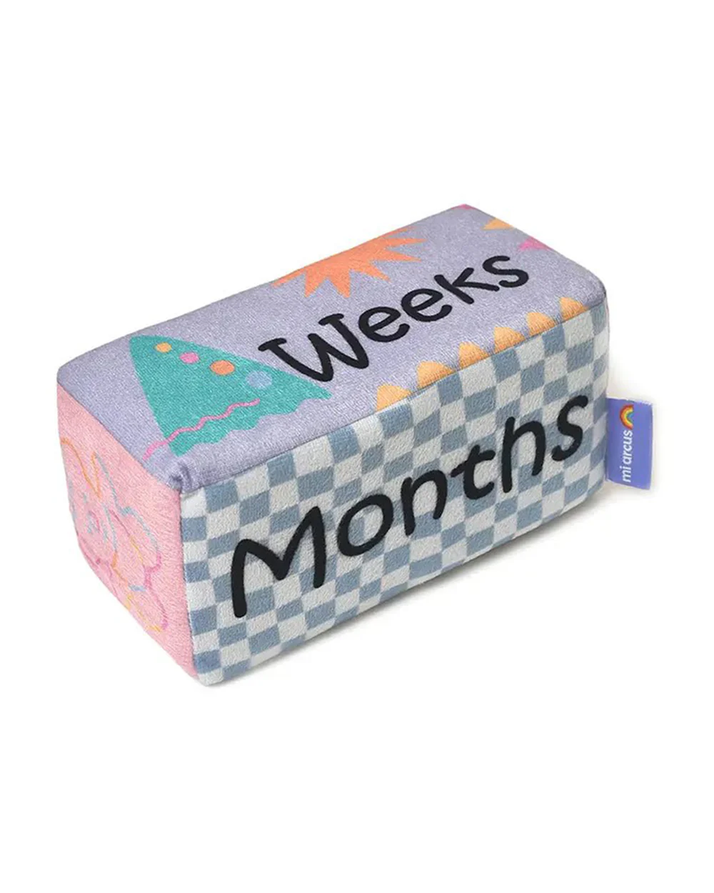 Mi Arcus Baby Milestone Blocks Set-Soft Toy-Plush Cuddly Toy For Newborn - Image 4