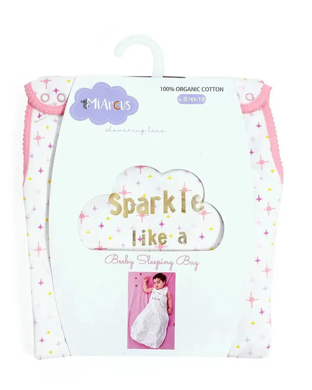 Mi Arcus Beeby Knitted Baby Sleeping Bag-with Shoulder Button & Side Zipper-Cotton-Unicorn-Newborn Bed - Image 6