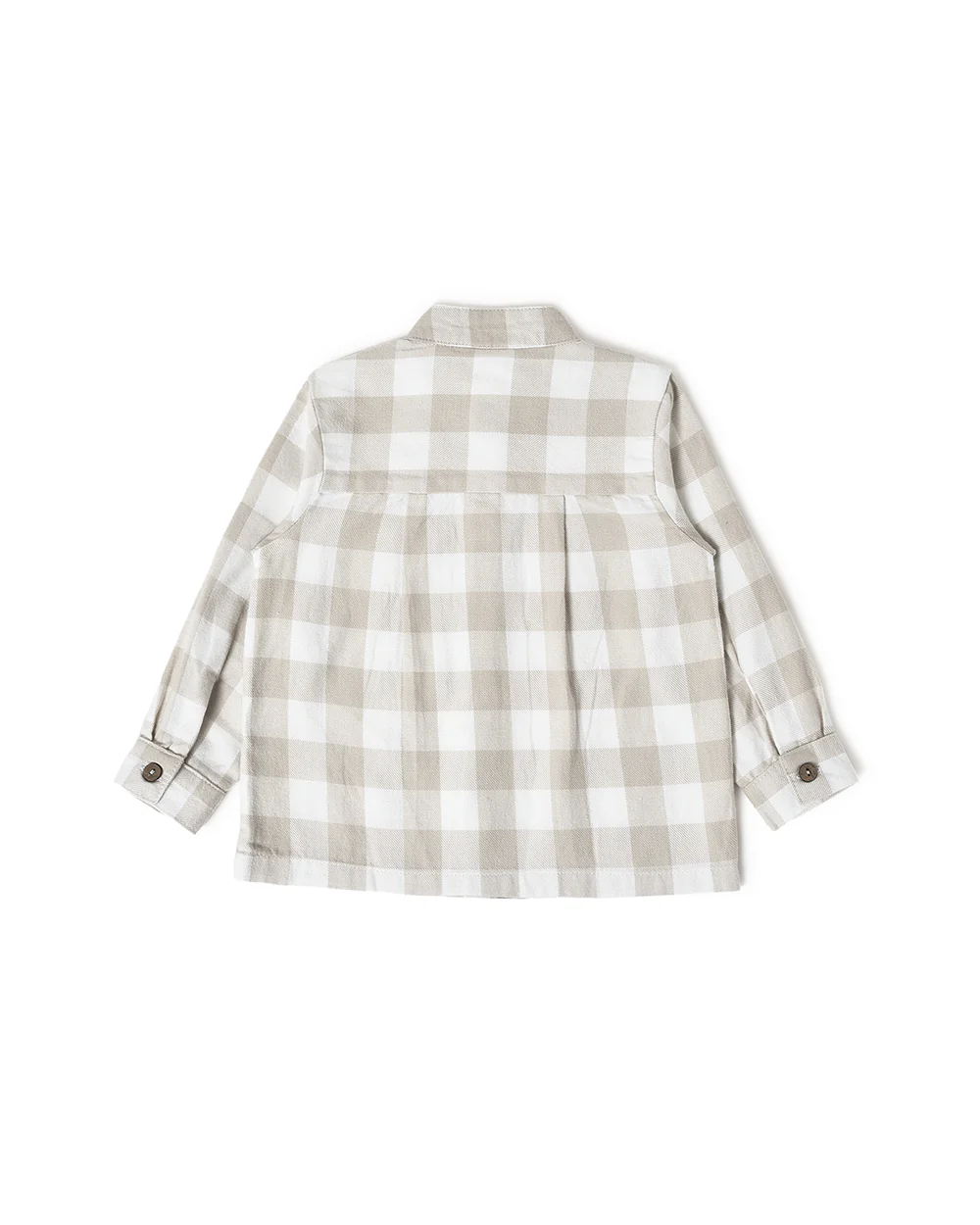 Mi Arcus Beige Shirt-Checkered-Cotton-For Infants - Image 2