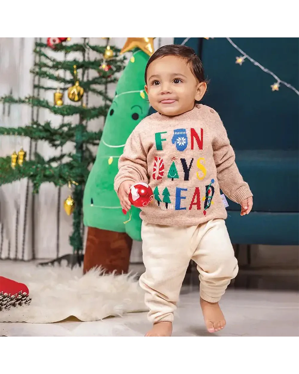 Mi Arcus Beige Sweater-Fun Days-Cotton-For Infants - Image 2