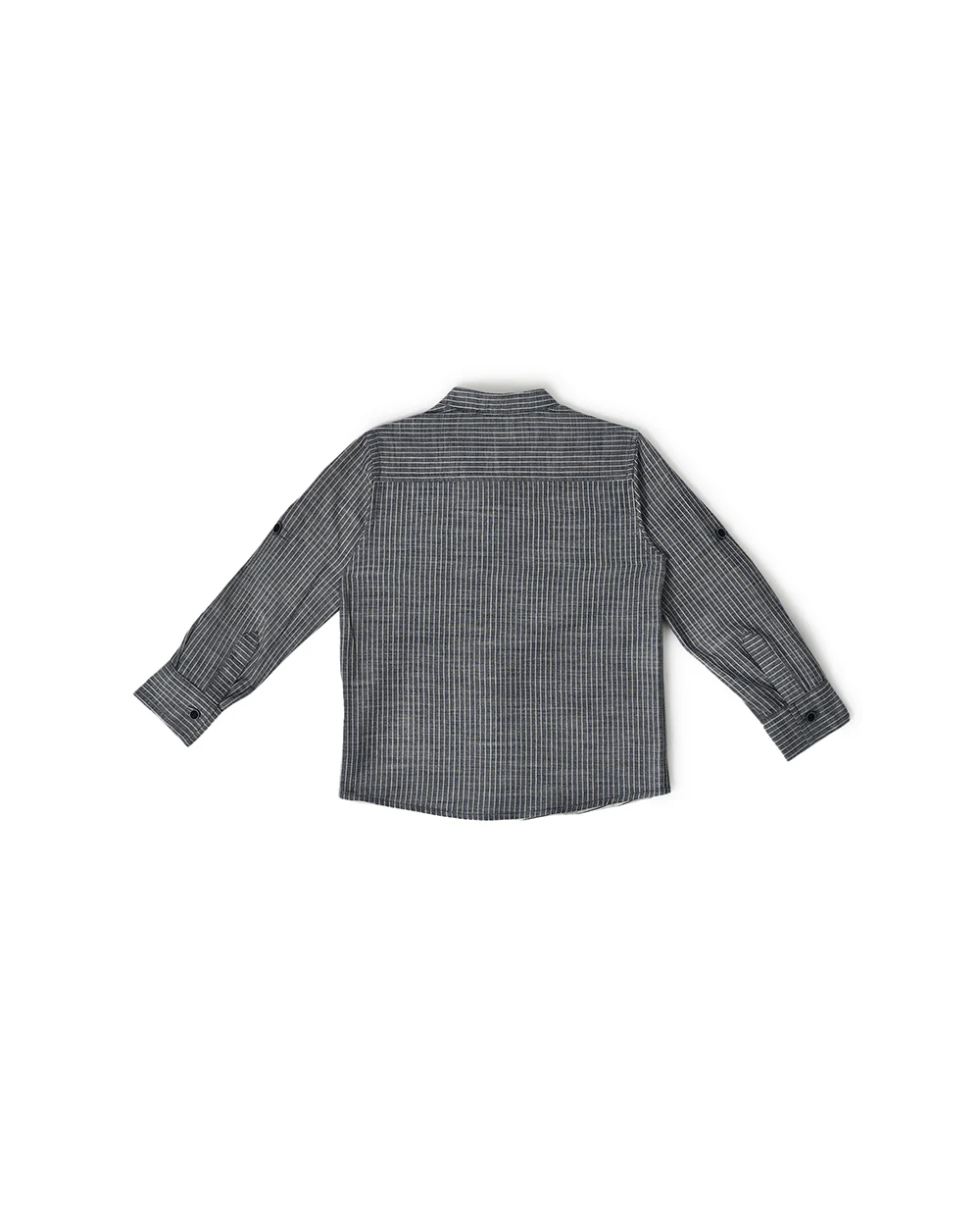 Mi Arcus Black & Grey Shirt-Striped-Cotton-For Infants - Image 2