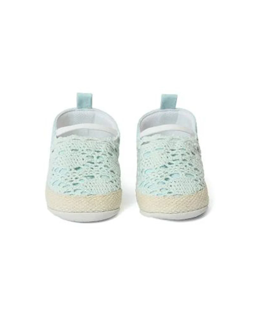 Mi Arcus Blue Crochet Knit Slip On Shoes For Infants - Image 3