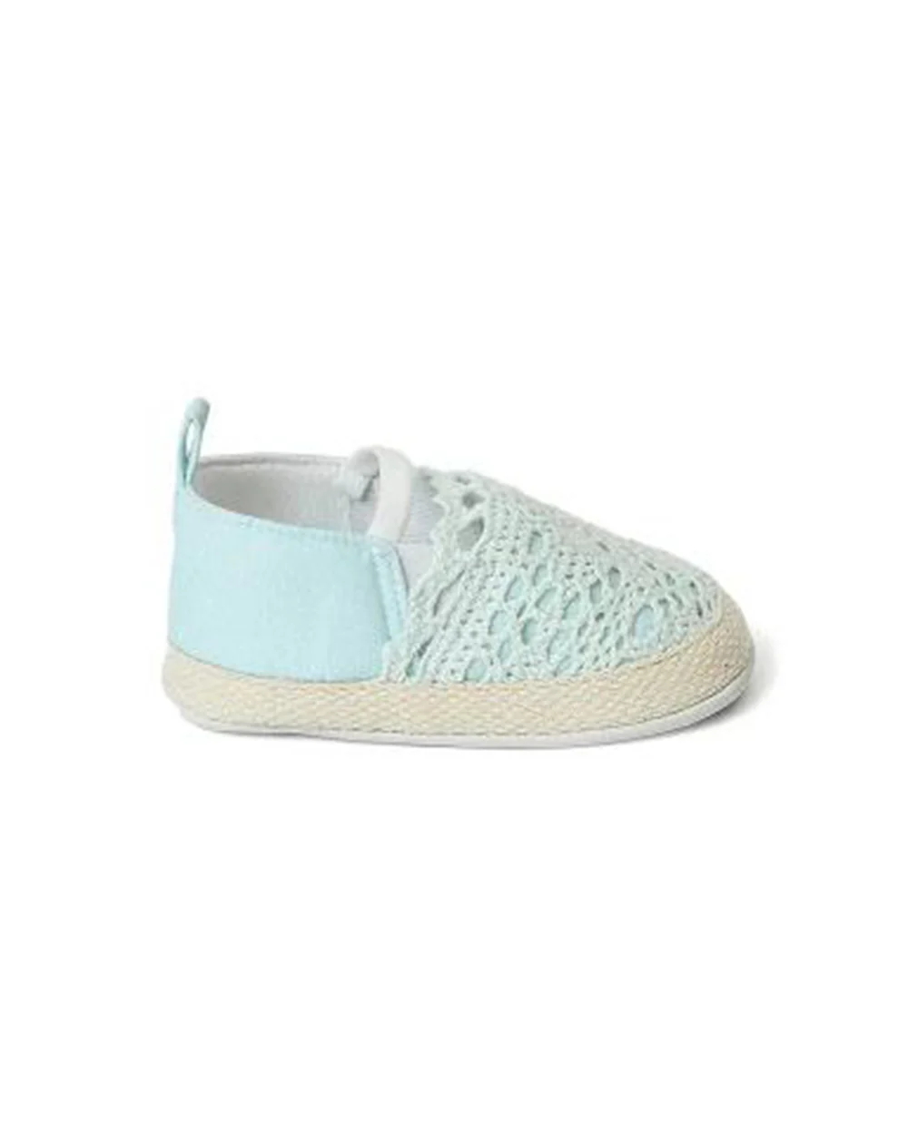 Mi Arcus Blue Crochet Knit Slip On Shoes For Infants - Image 5