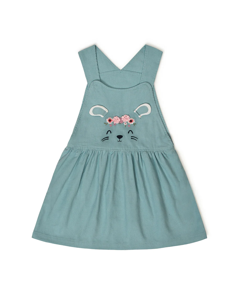 Mi Arcus Blue Frock Dress-Printed-Cotton-For Infants - Image 6