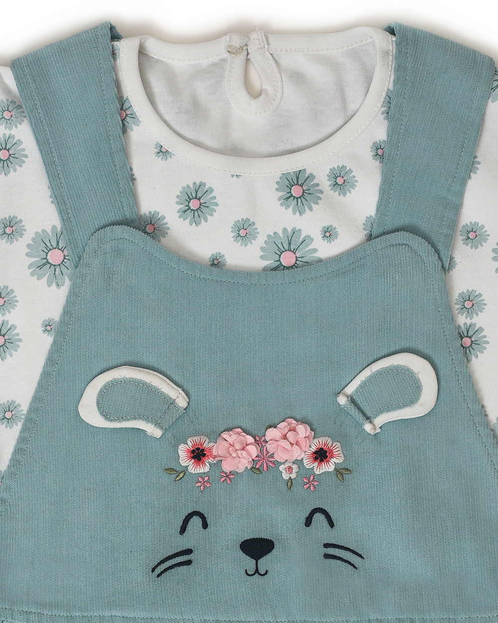 Mi Arcus Blue Frock Dress-Printed-Cotton-For Infants - Image 7