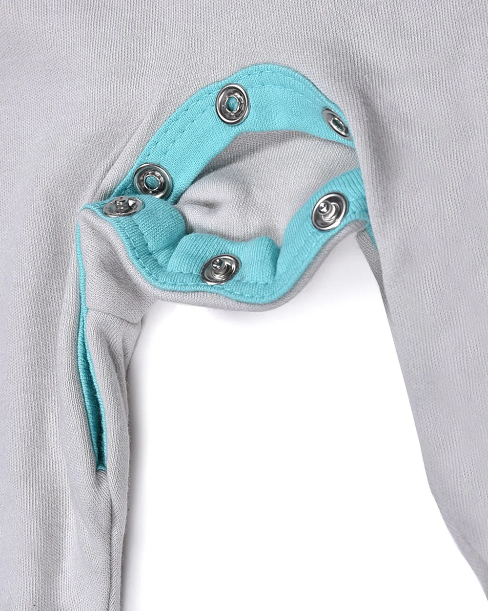 Mi Arcus Blue & Grey Sleepsuit-Printed-Cotton-Pack of 2-For Infants - Image 7