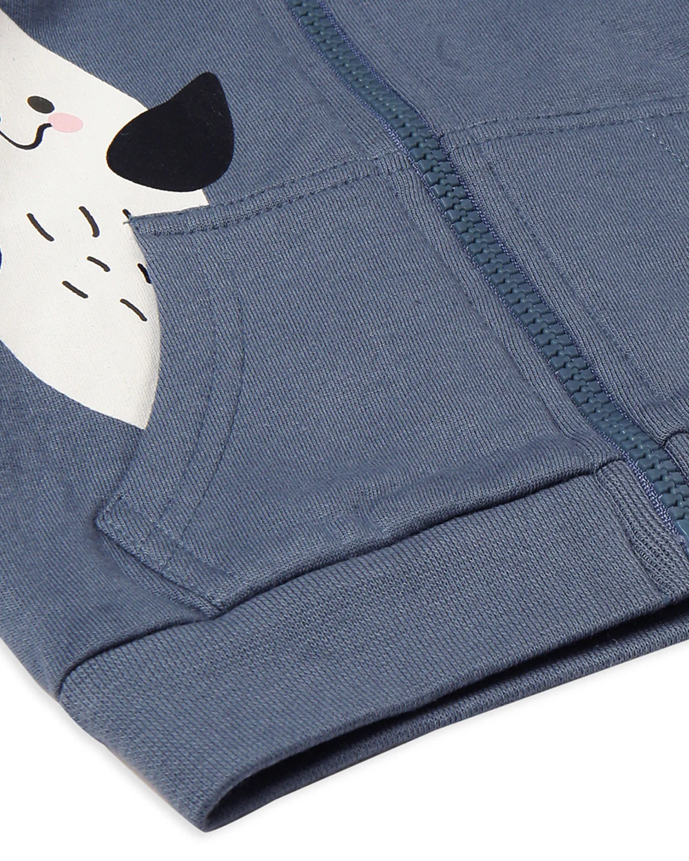 Mi Arcus Blue Winter Wear Jacket-Printed-Cotton-For Infants - Image 4