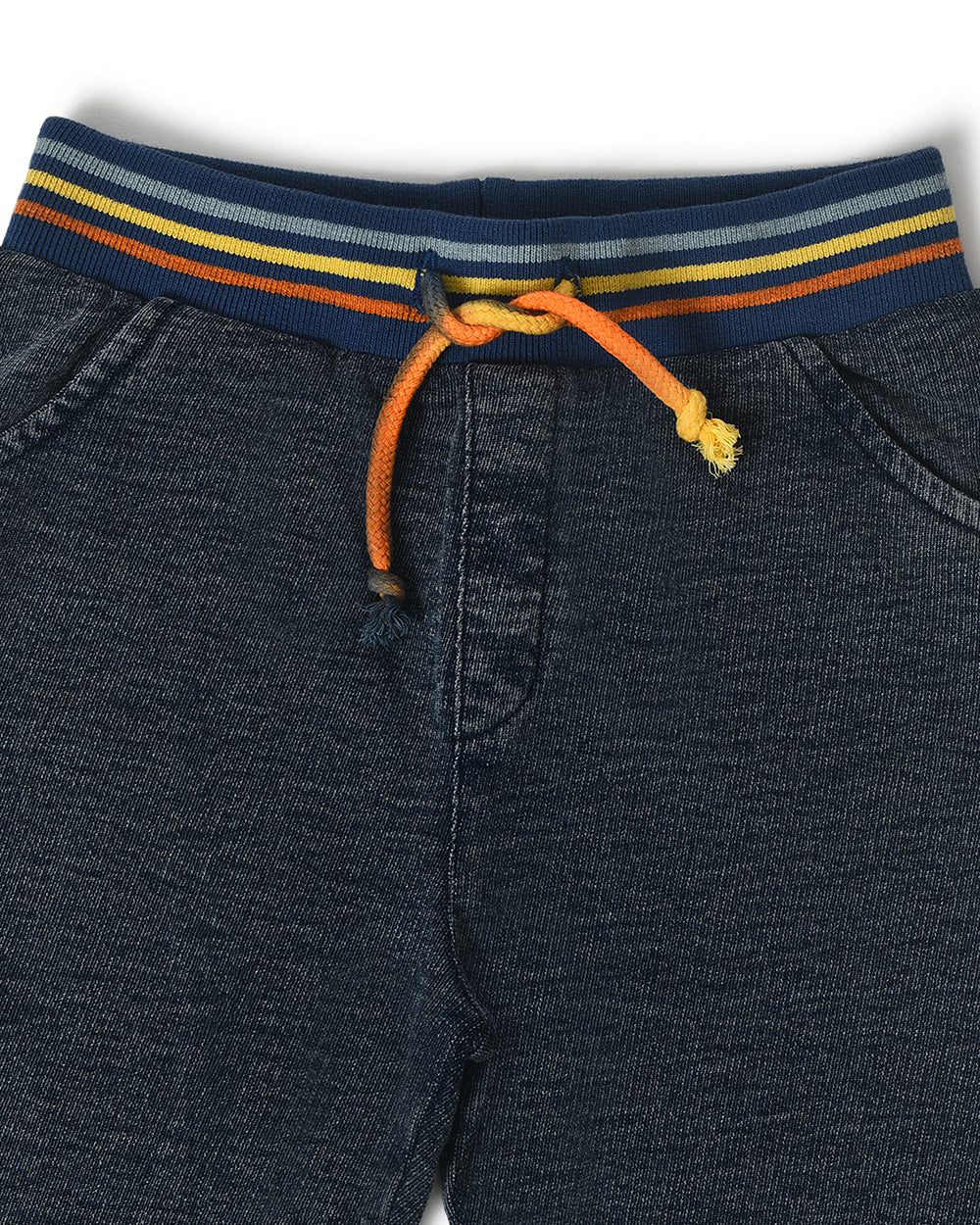 Mi Arcus Blue Joggers-Solid-Cotton-For Infants - Image 3