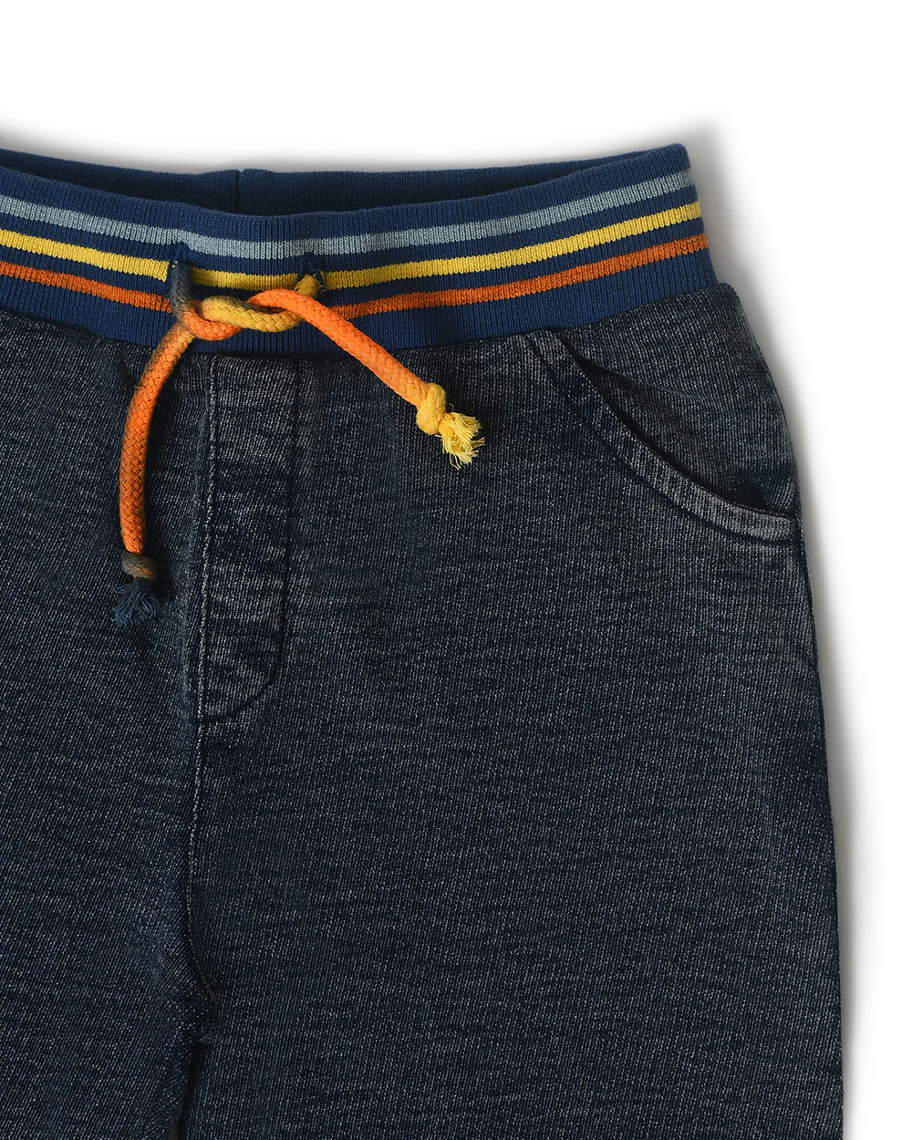 Mi Arcus Blue Joggers-Solid-Cotton-For Infants - Image 4