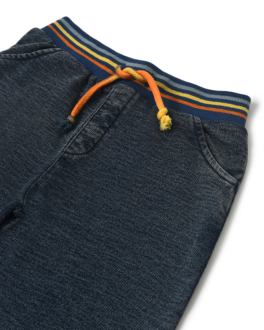 Mi Arcus Blue Joggers-Solid-Cotton-For Infants - Image 5