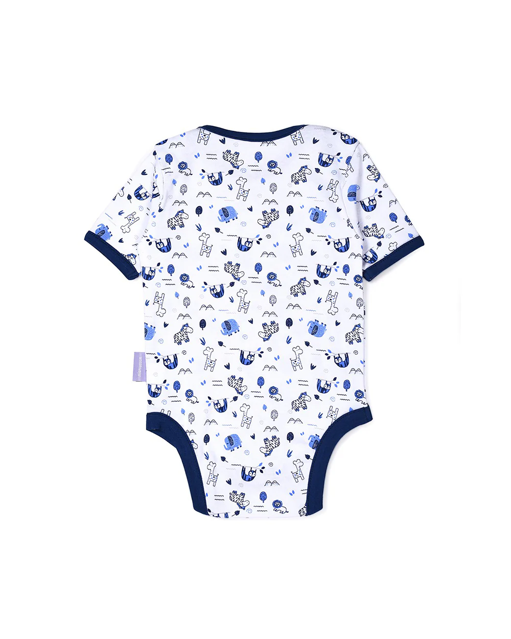 Mi Arcus Blue Onesie-Printed-Cotton-Pack of 3-For Infants - Image 7