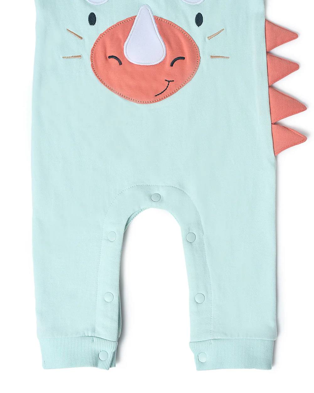 Mi Arcus Blue Rhino Sleepsuit-Printed-Cotton-For Infants - Image 3