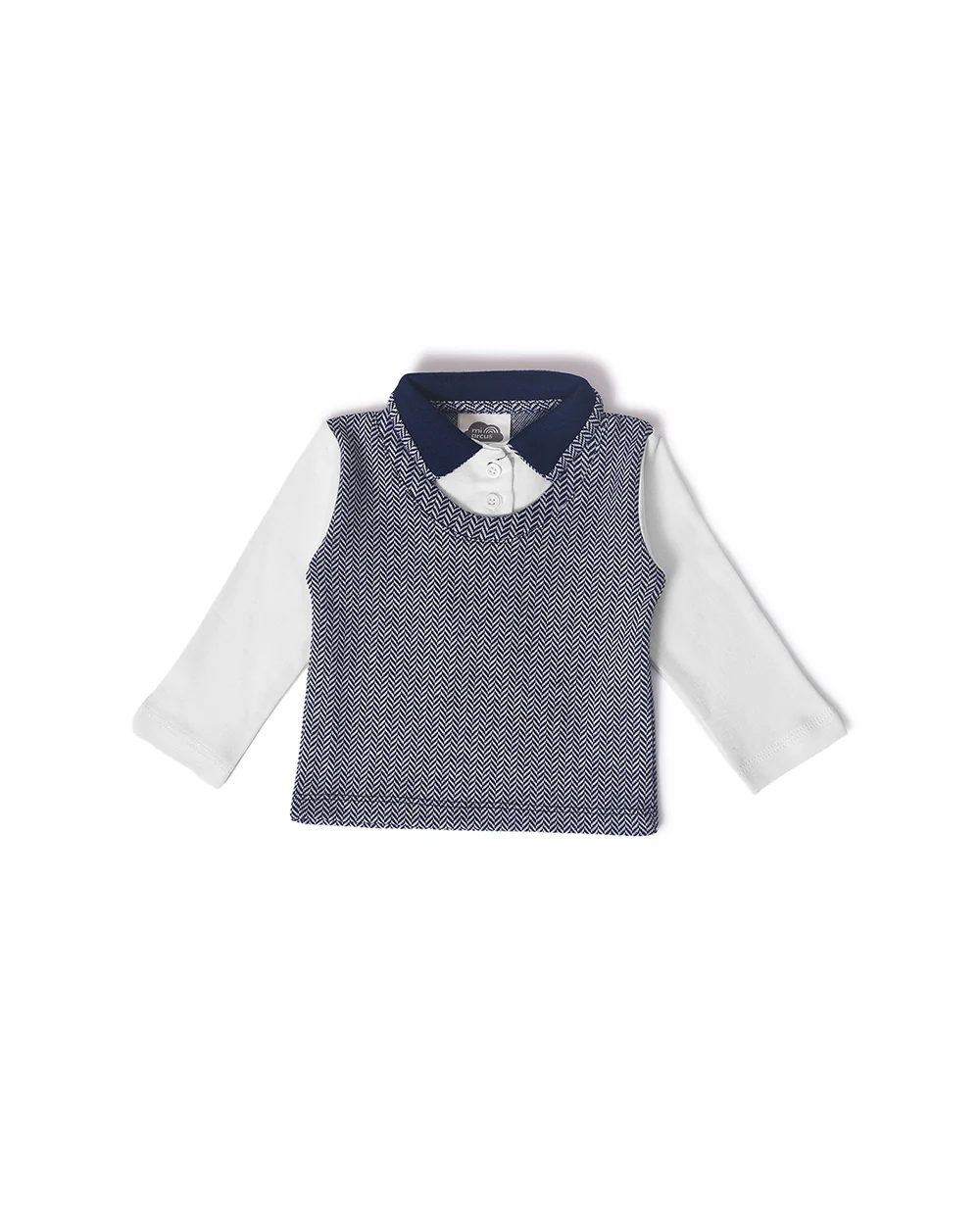 Mi Arcus Blue T-shirt-Solid-Cotton-For Infants