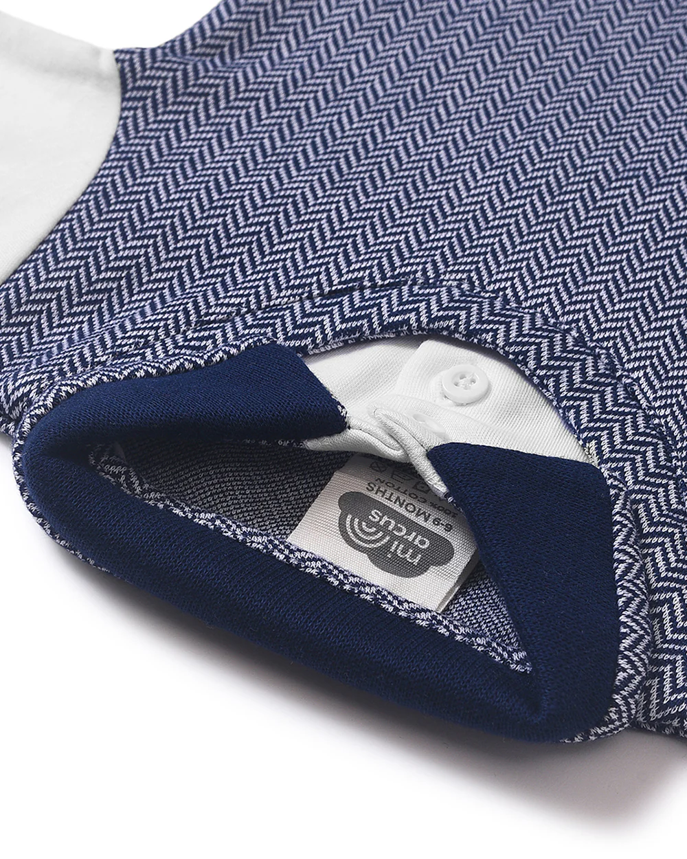 Mi Arcus Blue T-shirt-Solid-Cotton-For Infants - Image 4