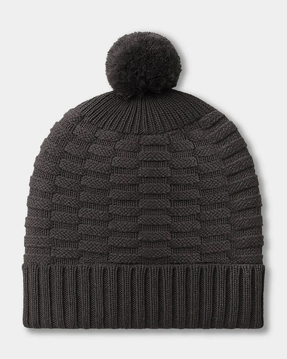 Mi Arcus Dark Grey Winter Wear Cap-Solid-Cotton-For Infants