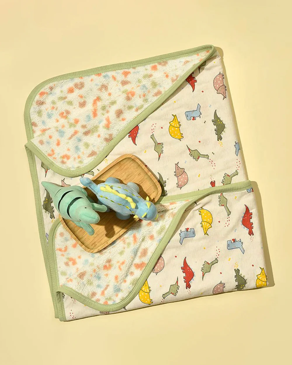 Mi Arcus Dinomite Spiky Sherpa Baby Blanket-Lightweight & Breathable-Cream-For Infants - Image 9