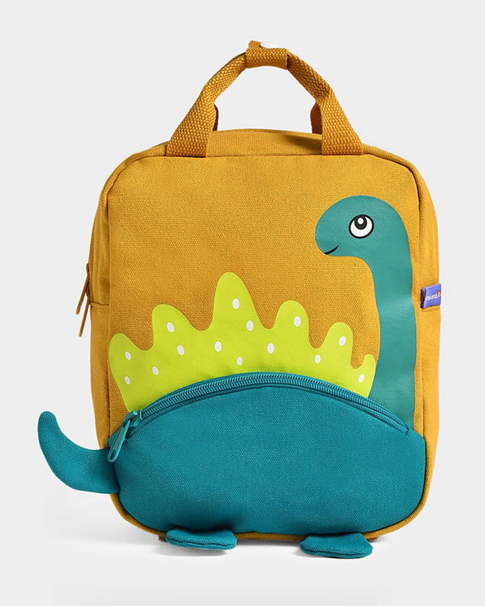 Mi Arcus Dinomite Woven Backpack With Padded Back & Adjustable Shoulder Straps-100% Cotton-Mustard
