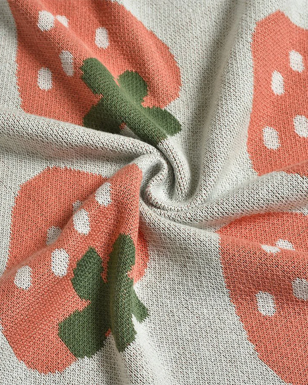 Mi Arcus Fruits Knitted Baby Blanket-100% Cotton-Aqua-For 2 to 6Y - Image 6