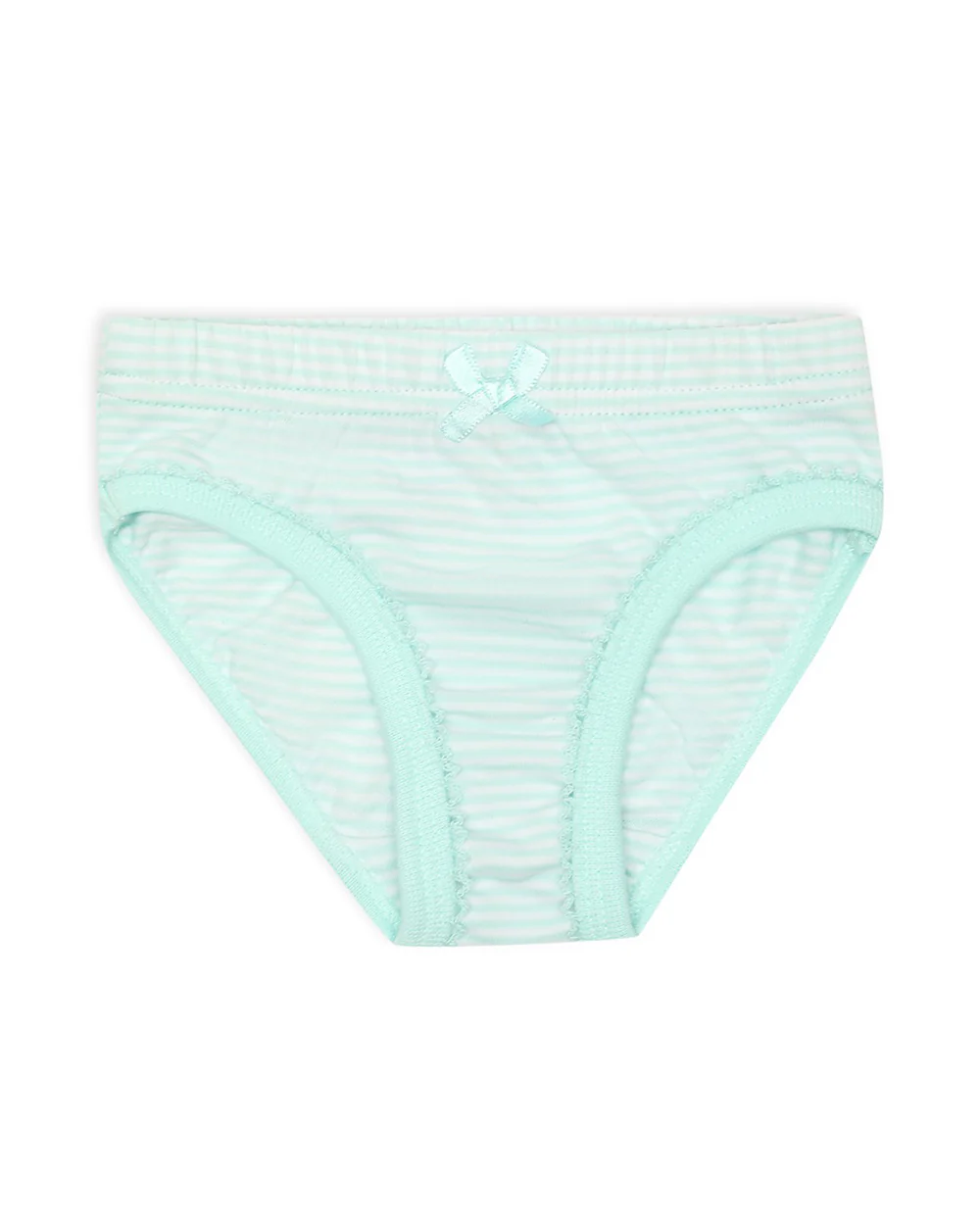 Mi Arcus Green & White Panties-Printed-Cotton-Pack of 3-For Infants - Image 2