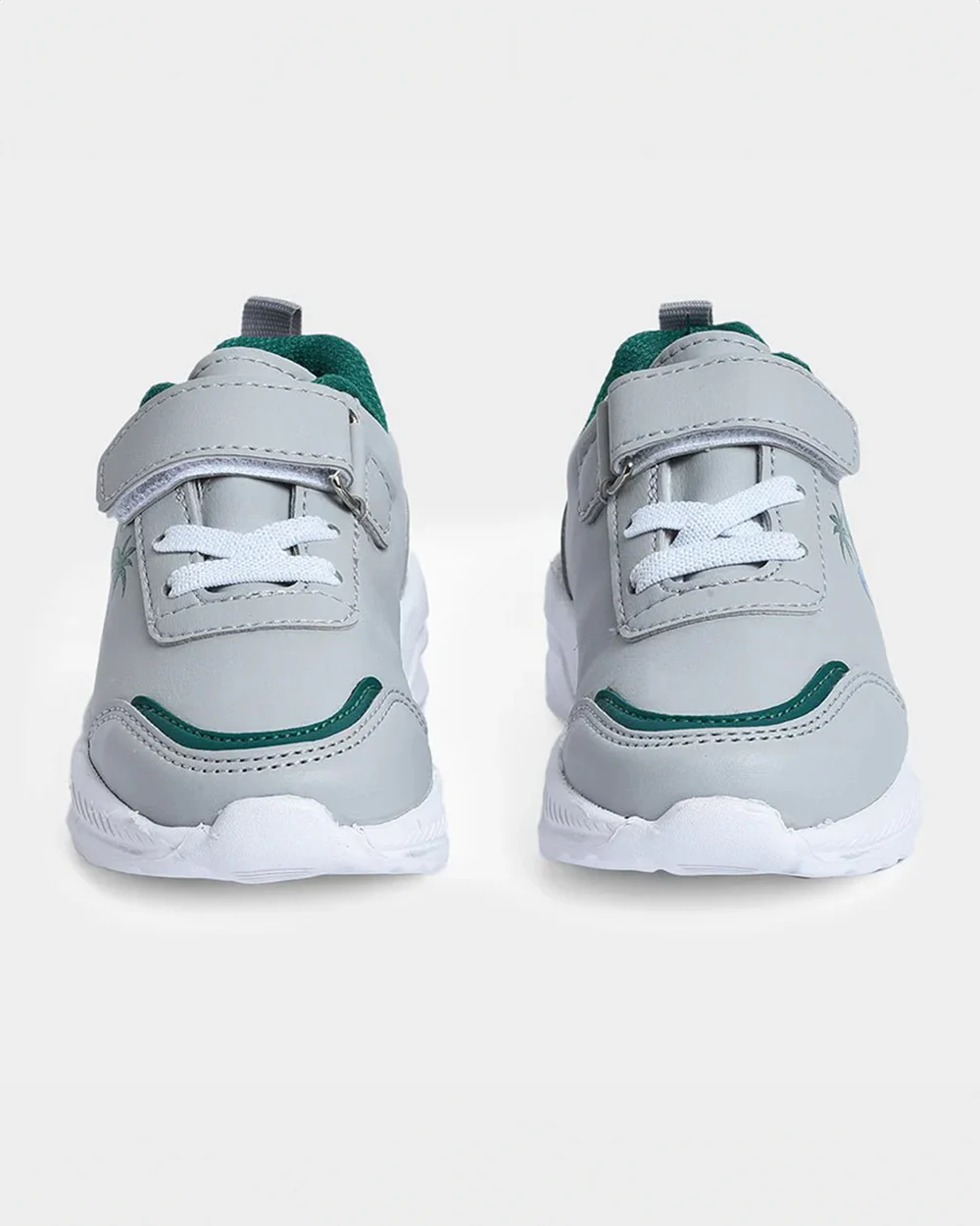 Mi Arcus Grey & Green Velcro Shoes-For Infants - Image 2