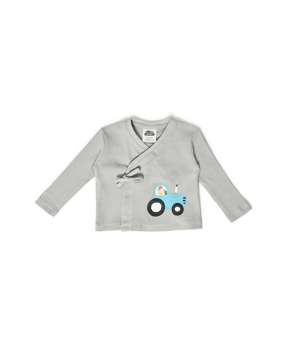 Mi Arcus Grey Farm Friends Top & Pajama Set-Printed-Cotton-For Infants - Image 2
