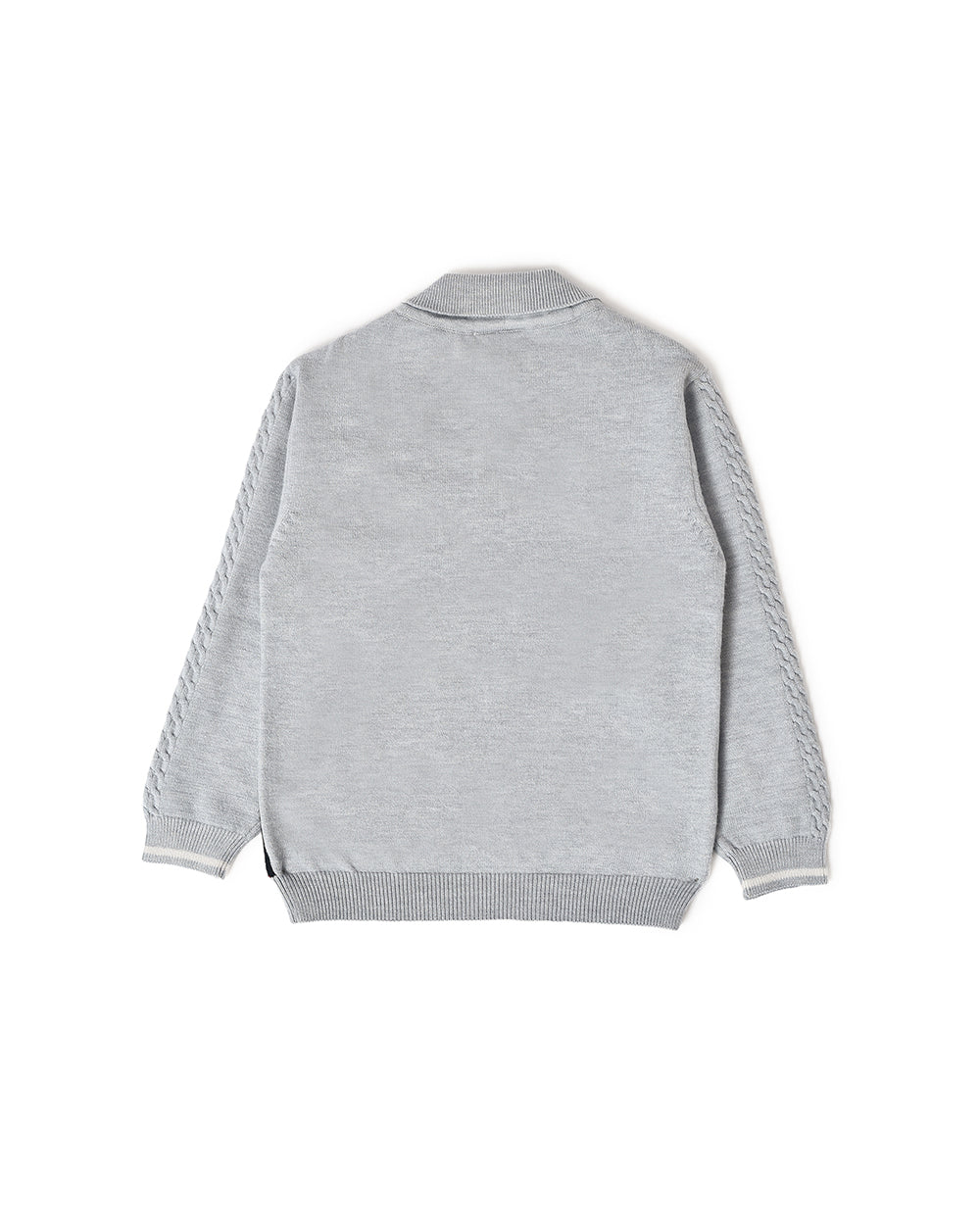 Mi Arcus Grey Winter Wear Sweater-Checkered-Viscose-For Infants - Image 2