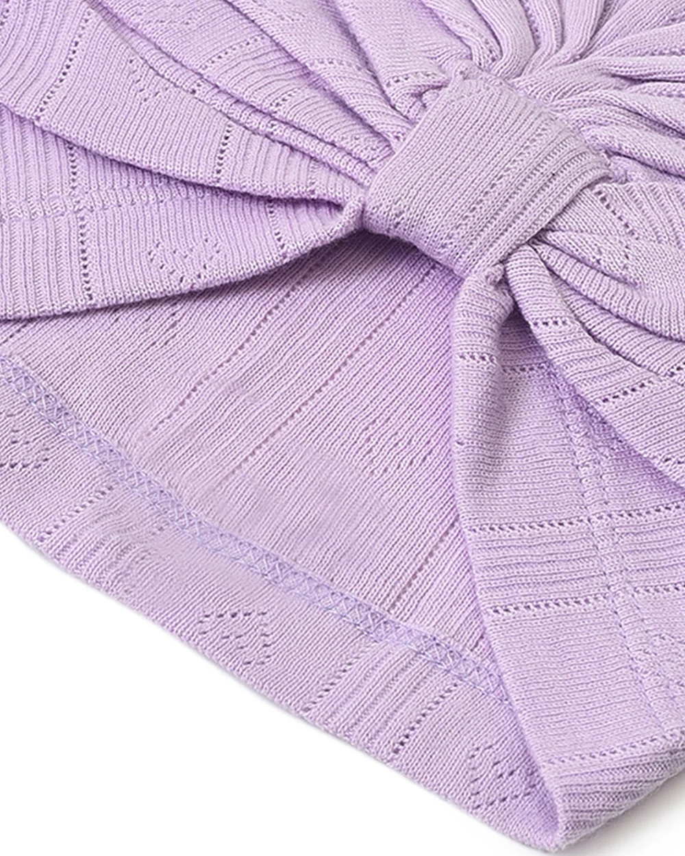 Mi Arcus Lavender Cap, Booties & Mittens Set-Solid-Cotton-For Infants - Image 7