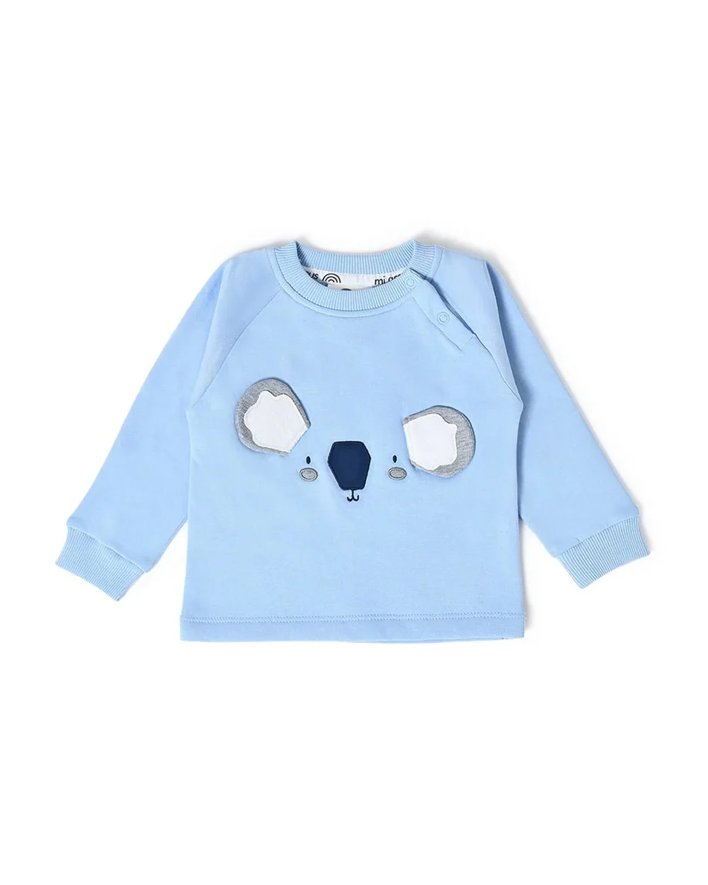 Mi Arcus Misty Blue Sweatshirt & Pajama Set-Cotton-Solid-For Infants - Image 3