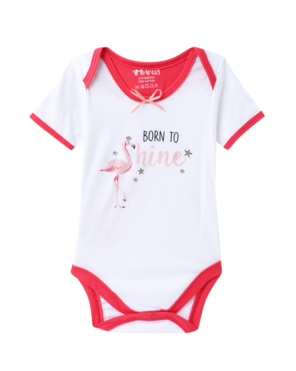 Mi Arcus Multicoloured Flamingo Onesie-Printed-Cotton-Pack of 3-For Infants - Image 4
