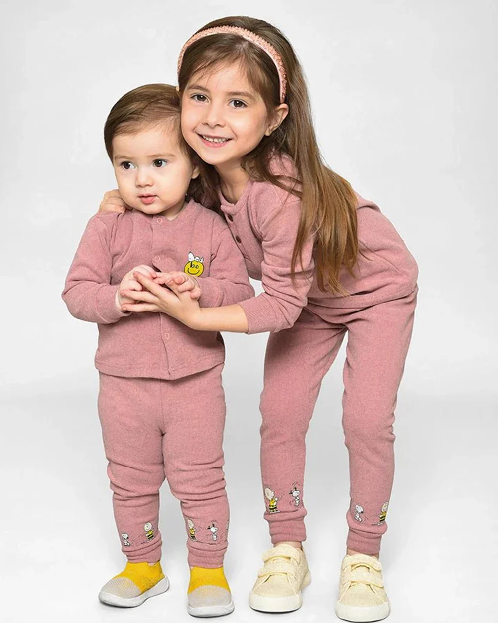 Mi Arcus Peach Winter Wear Thermal Set-Polyester-Solid-For Infants - Image 12