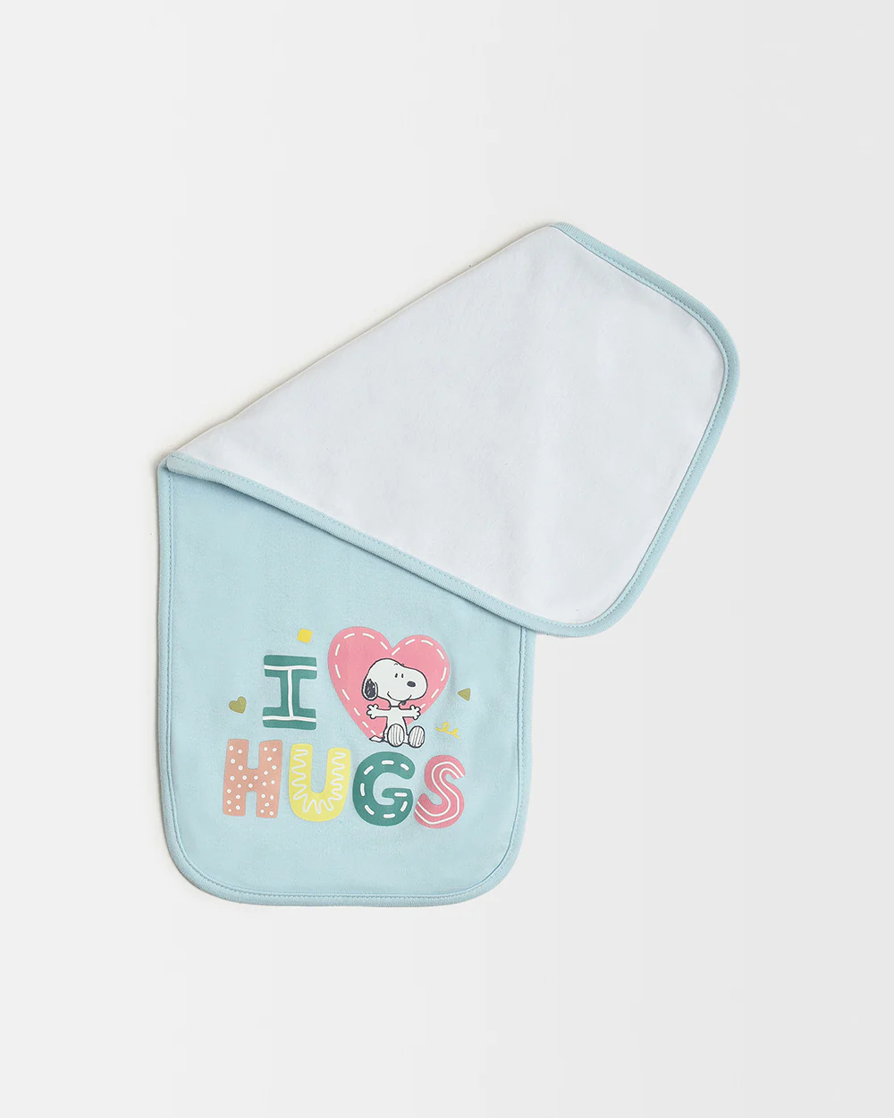 Mi Arcus Peanuts White & Blue Burp Cloth-100% Cotton-Pack of 2-For Infants - Image 6