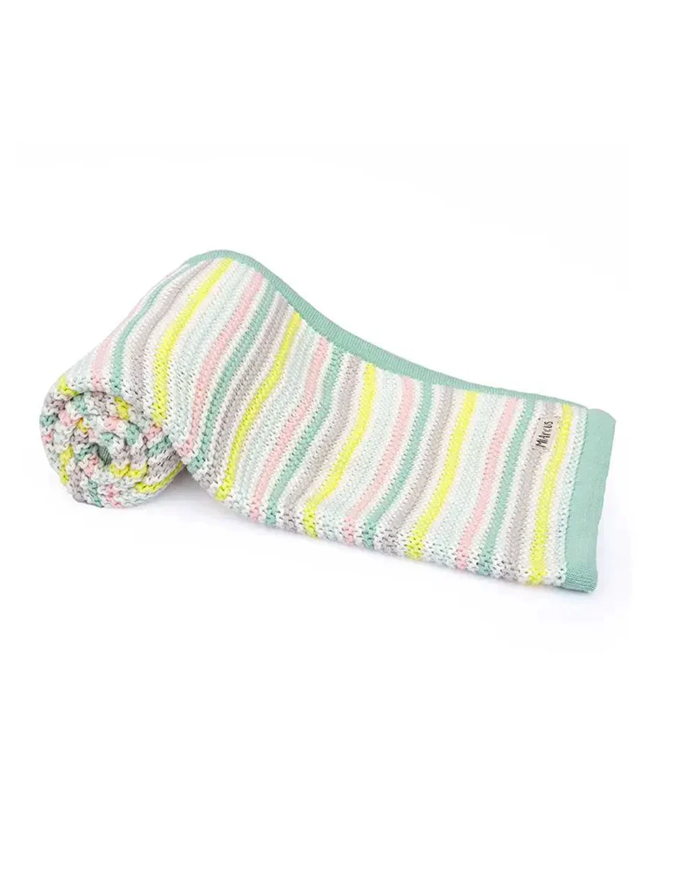 Mi Arcus Pearl Knitted Baby Blanket-Ultra Soft 100% Cotton-Multicolor-For Infants - Image 3
