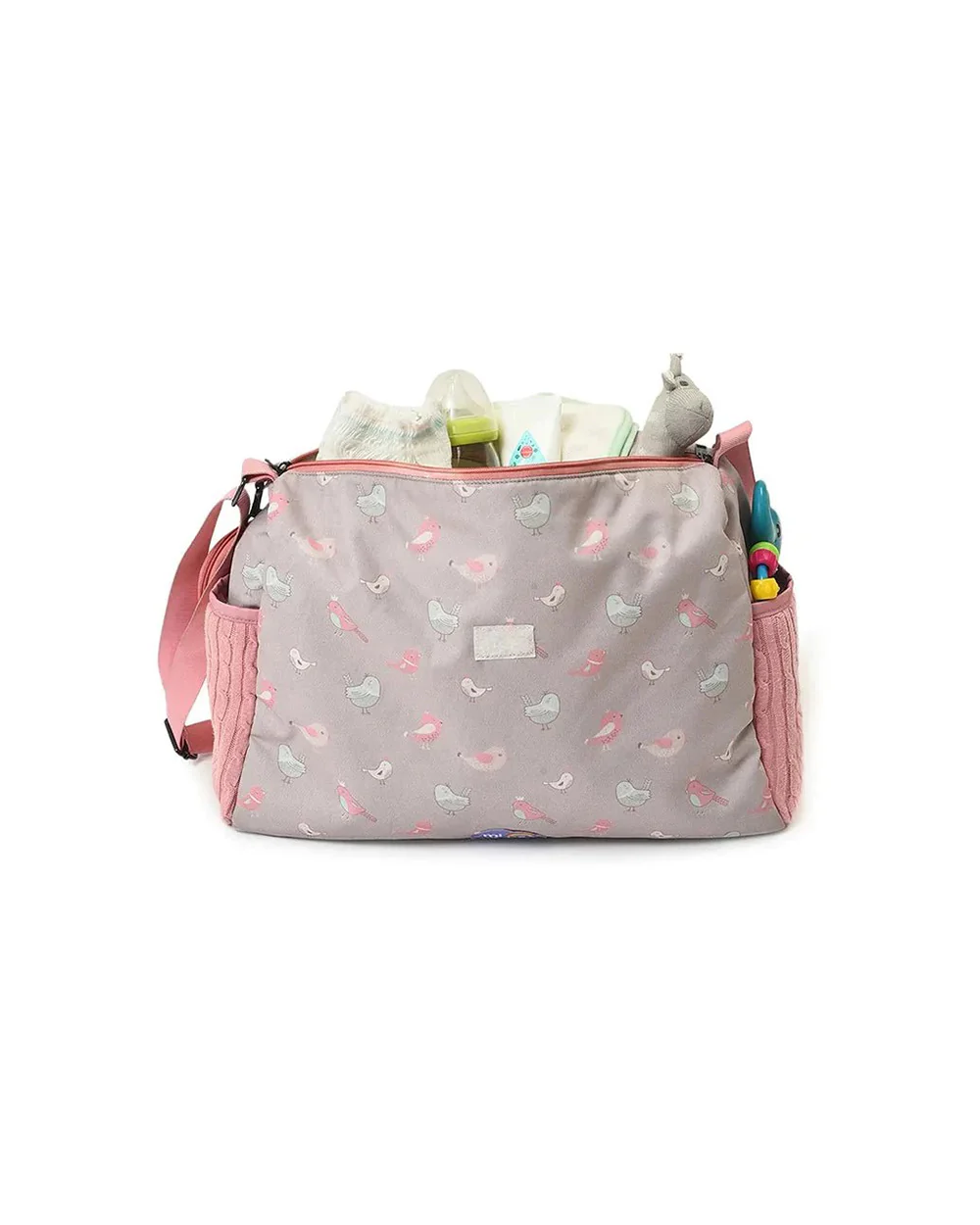 Mi Arcus Peony Knitted Diaper Bag-With Diaper Changing Sheet-Sweet Spring - Image 9