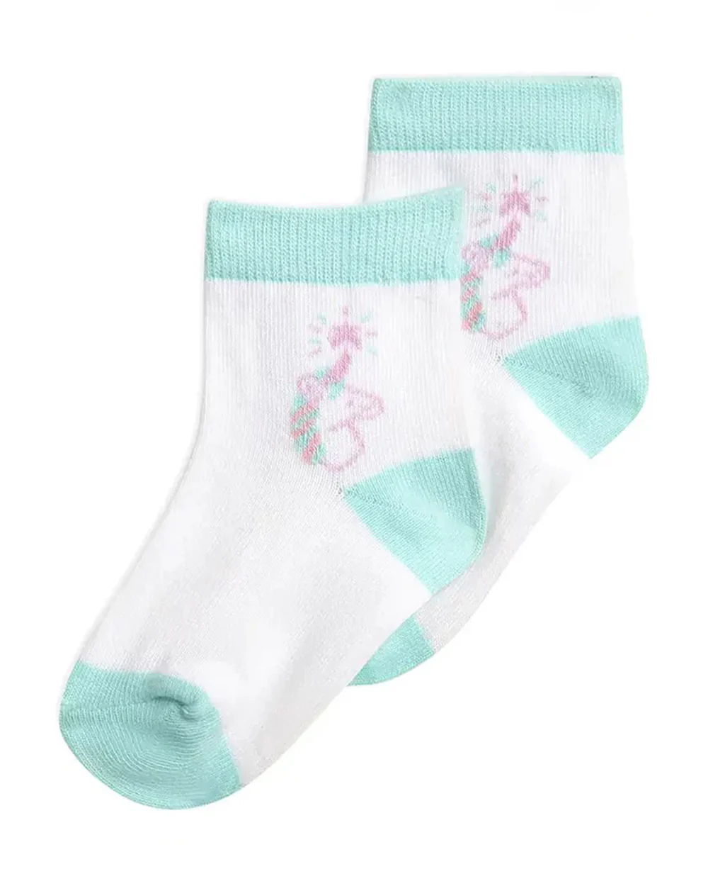 Mi Arcus Pink & White Socks-Other Prints-Bamboo Cotton-Pack of 3-For Infants - Image 3