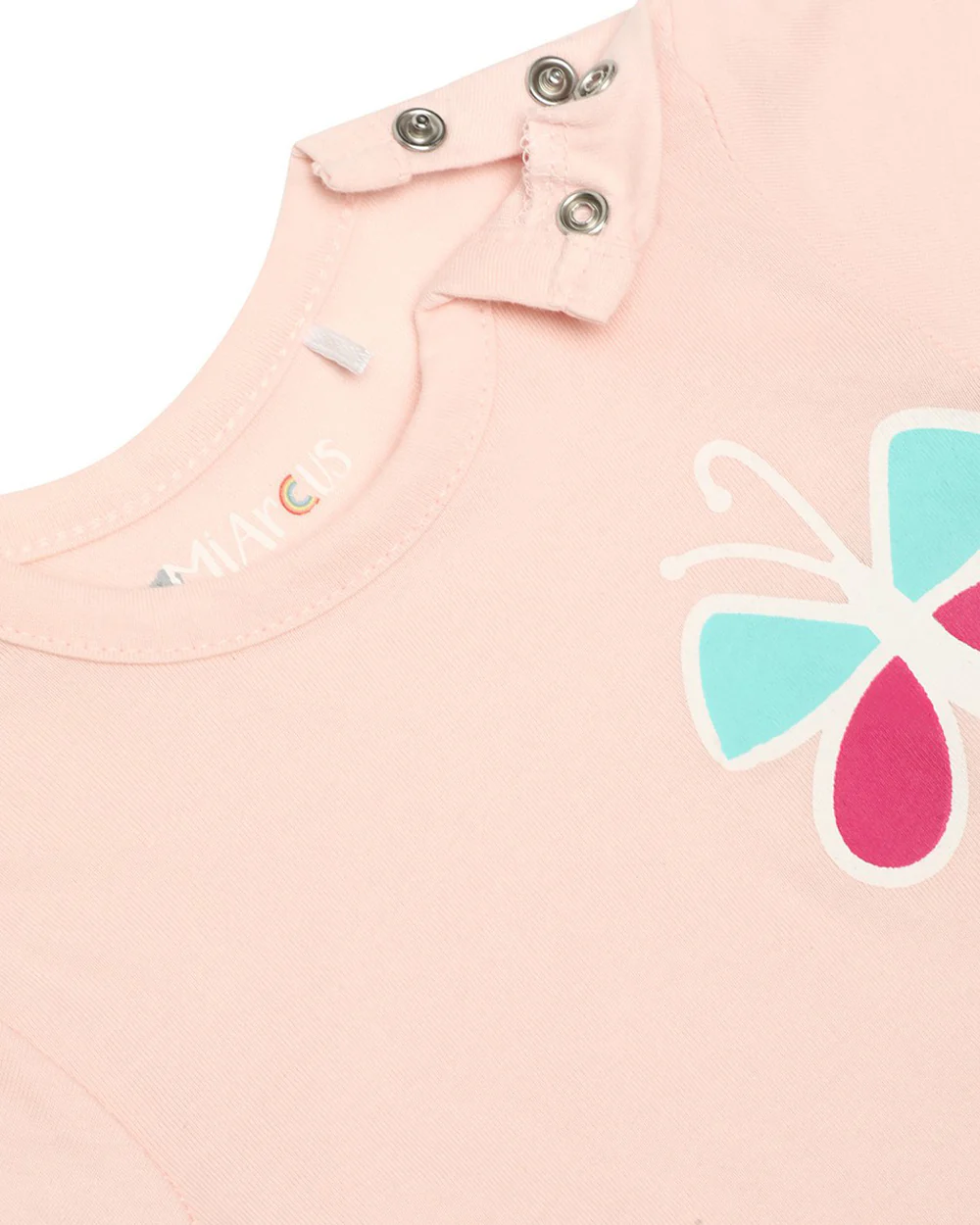 Mi Arcus Pink Bodysuit-Solid-Cotton-For Infants - Image 3