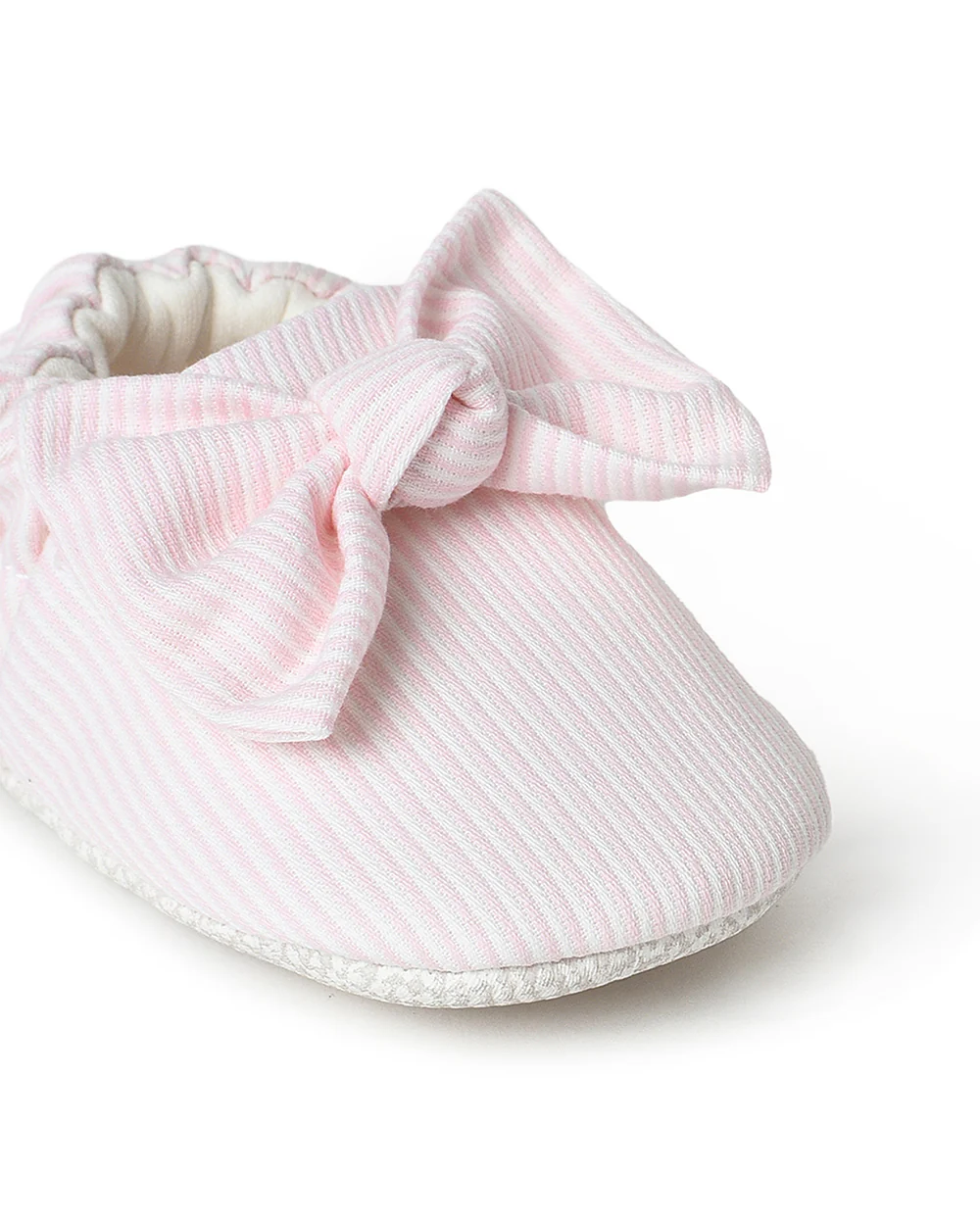 Mi Arcus Pink Booties-Striped-Cotton-For Infants - Image 3