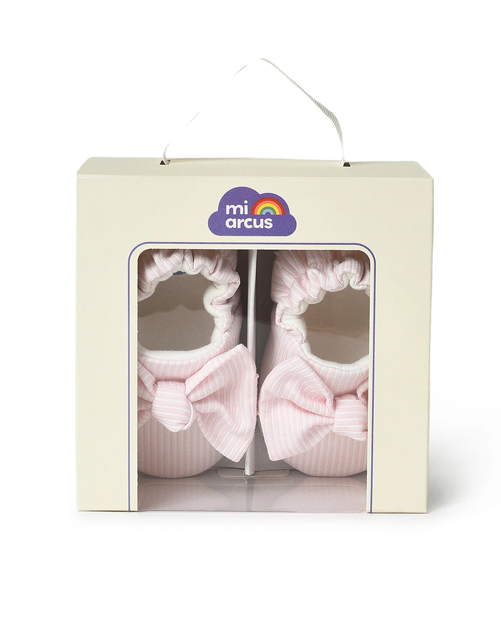 Mi Arcus Pink Booties-Striped-Cotton-For Infants - Image 8
