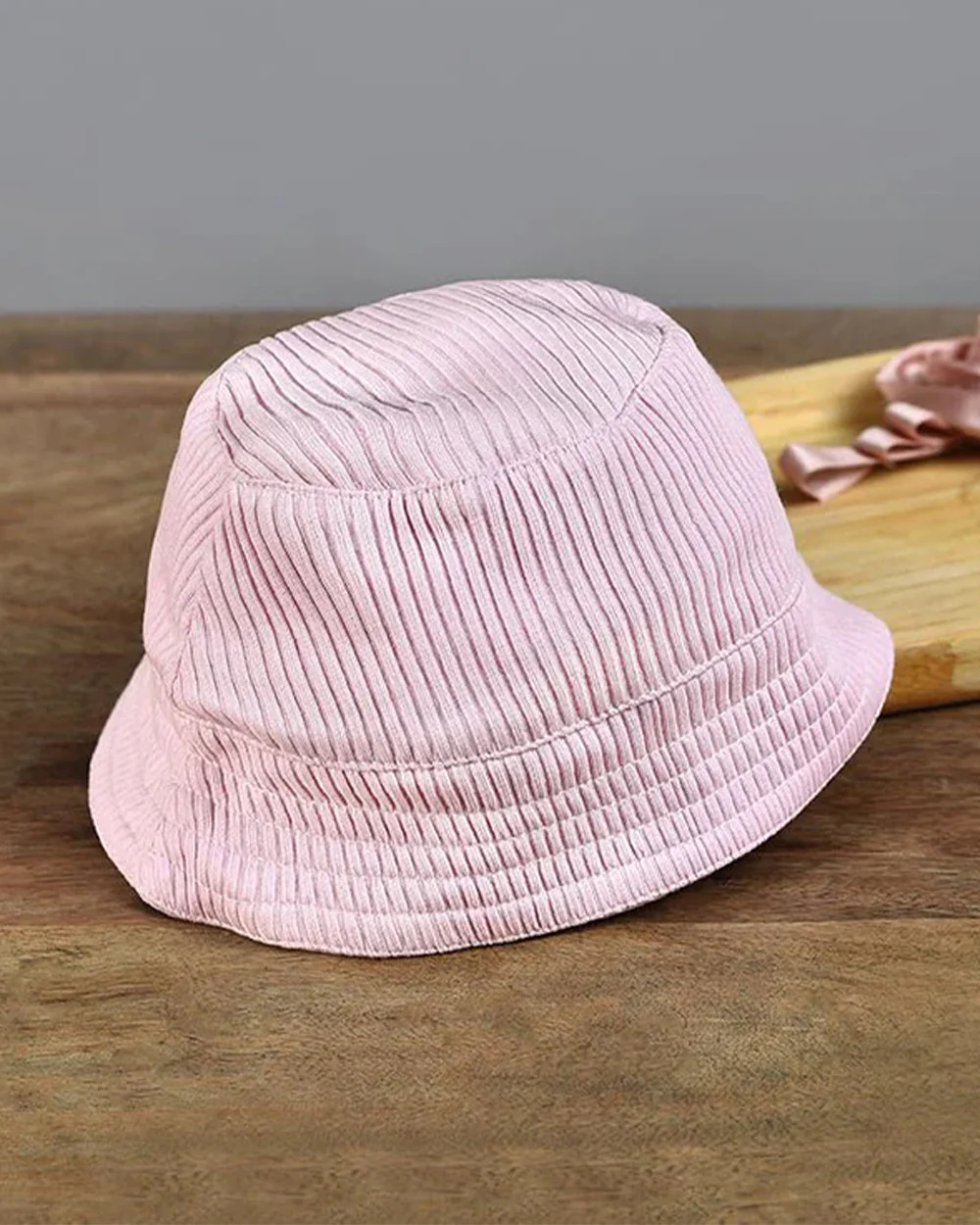 Mi Arcus Pink Bucket Hat-Cotton-Solid-For Infants - Image 3