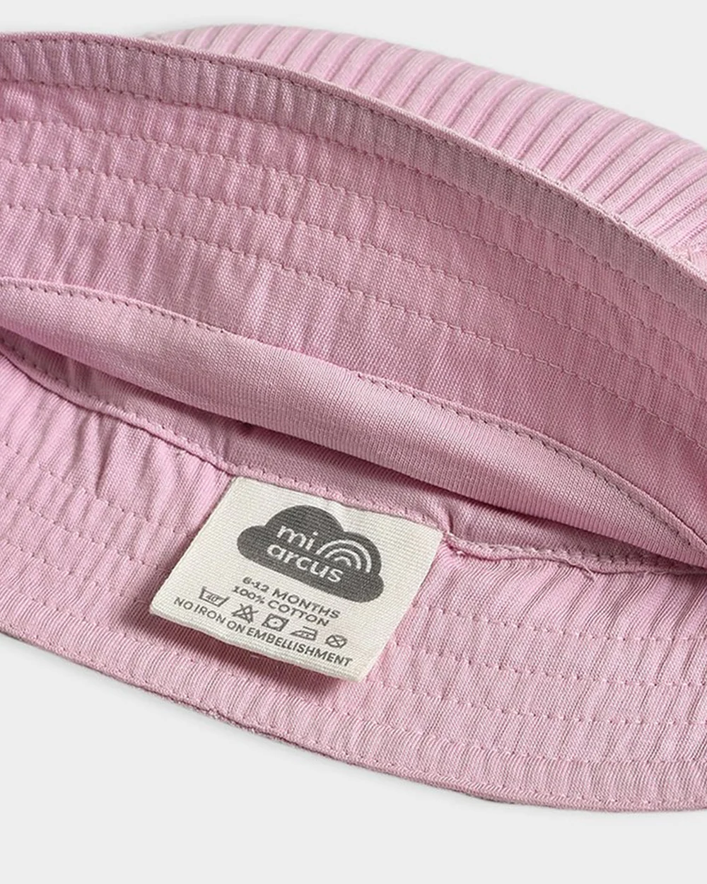 Mi Arcus Pink Bucket Hat-Cotton-Solid-For Infants - Image 4