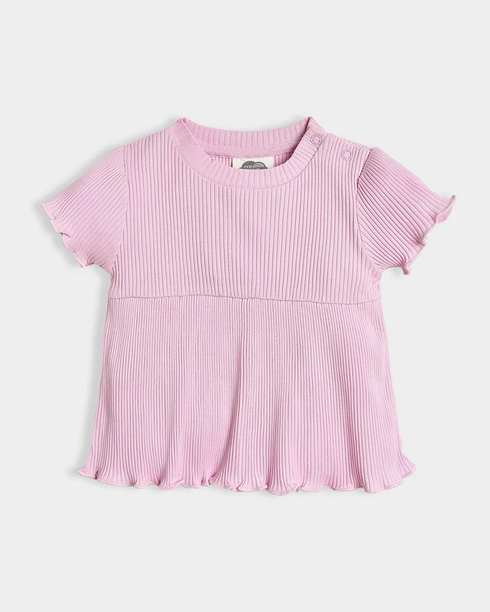 Mi Arcus Pink Coord Set-Solid-Cotton-For Infants - Image 5