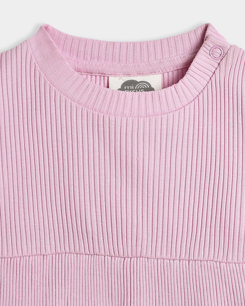 Mi Arcus Pink Coord Set-Solid-Cotton-For Infants - Image 7