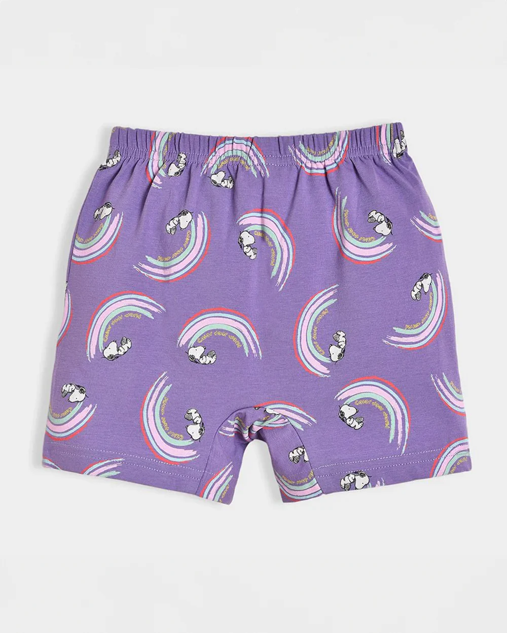 Mi Arcus Purple, White & Peach Shorts-Cotton-Printed-Pack of 3-For Infants - Image 5
