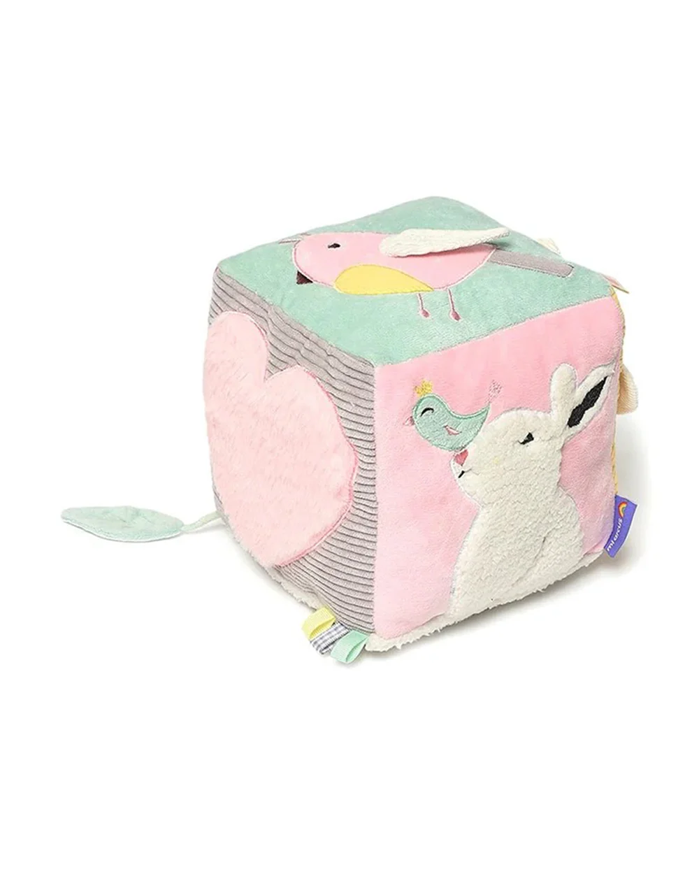 Mi Arcus Sweet Spring Daisy Activity Cube-Soft Toy-3D Patchwork Design-Plush Cuddly Toy For Newborn - Image 2