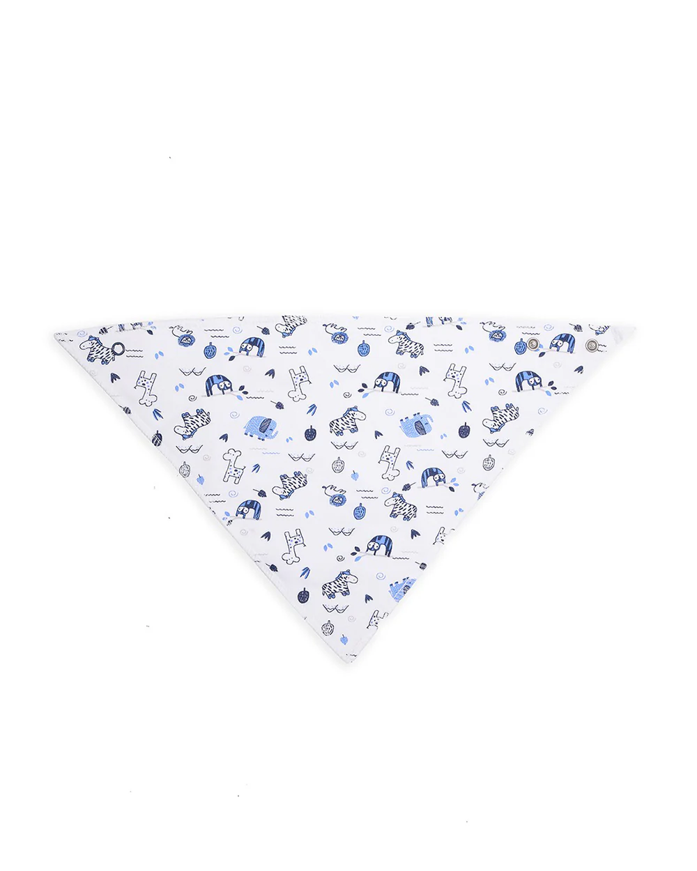 Mi Arcus Triangle Knitted Drool Bibs-Safari-Cotton-0 to 3M-Pack of 3-For Infants - Image 4