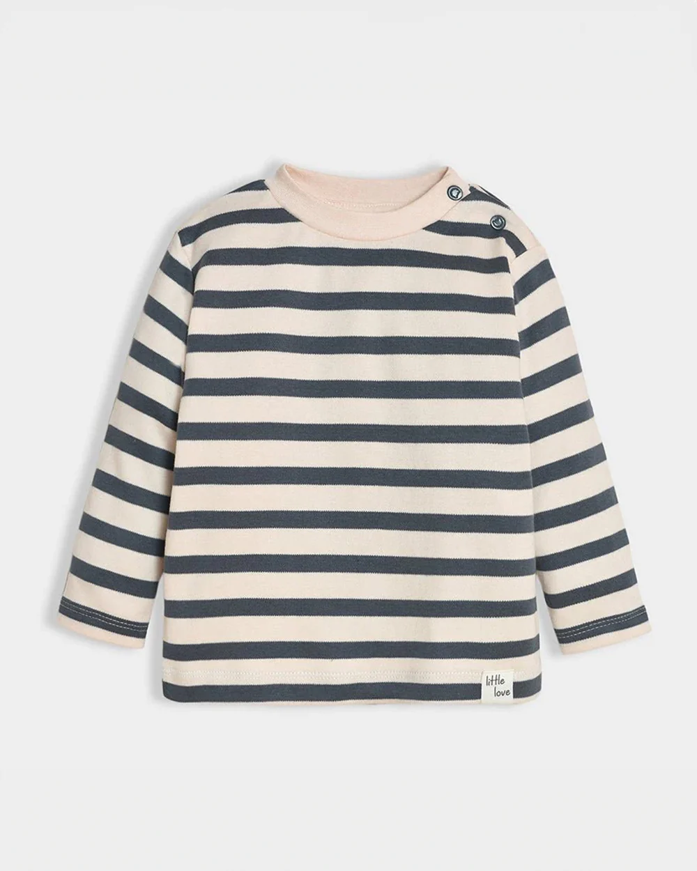 Mi Arcus White & Navy Blue Sweatshirt & Jogger Set-For Infants - Image 2