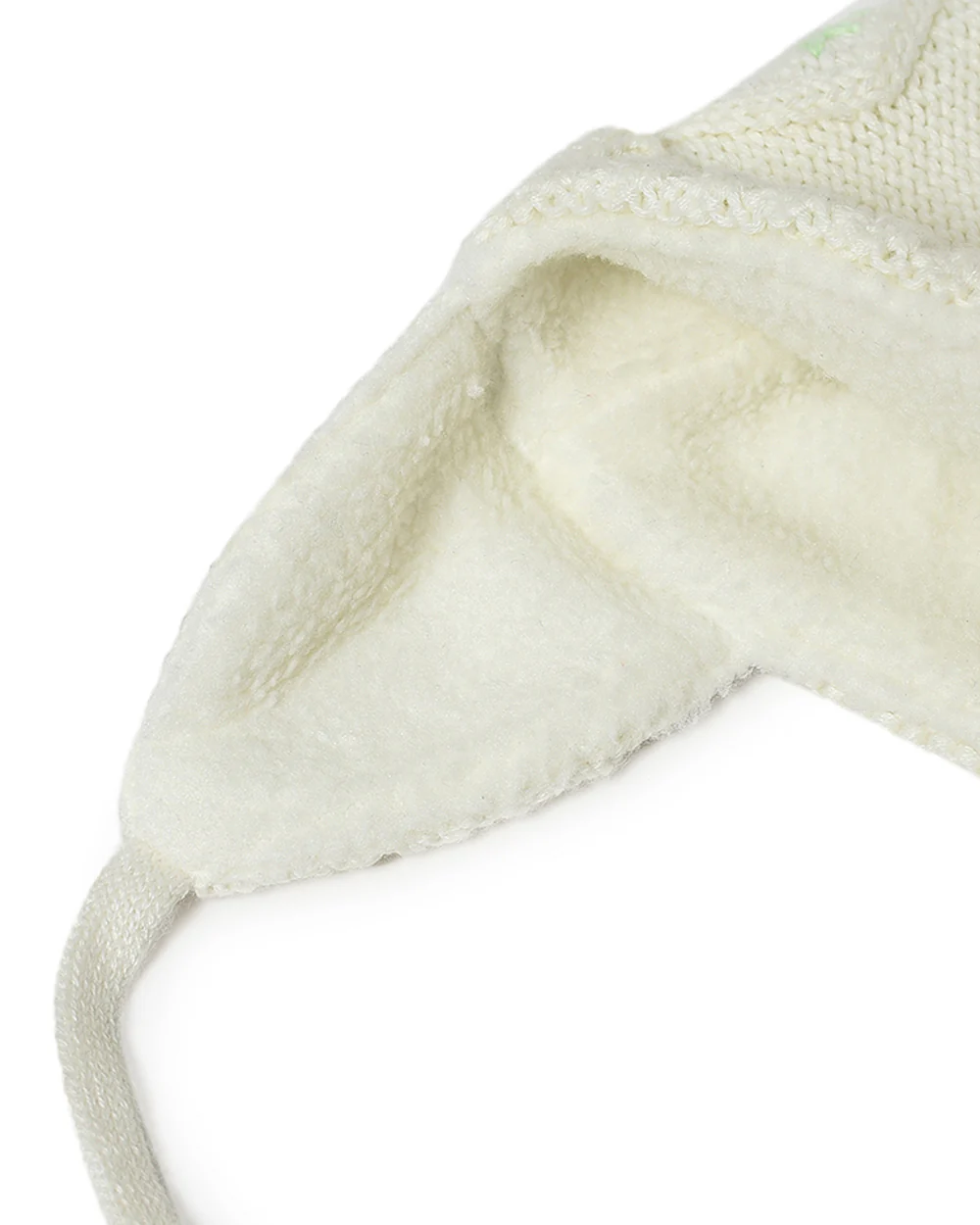 Mi Arcus White Winter Wear Cap-Knitted-Cotton-For Infants - Image 2