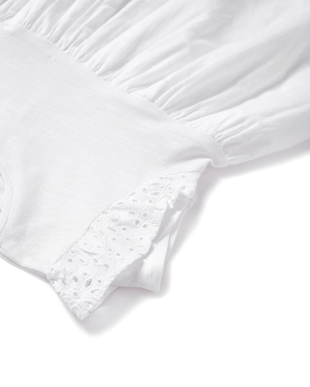 Mi Arcus White Frock Dress-Solid-Cotton-For Infants - Image 5